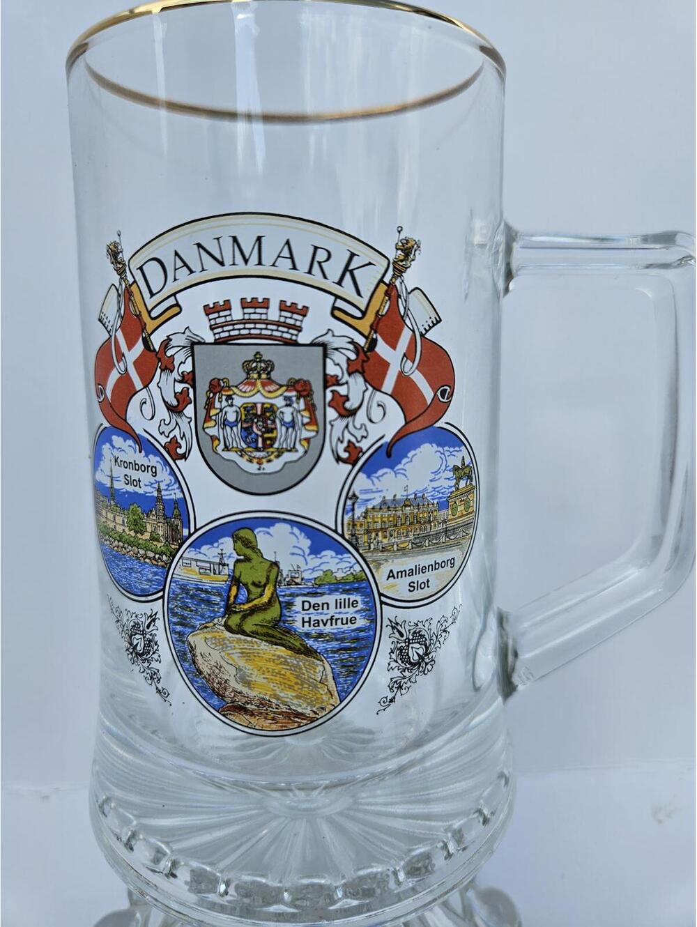 Vintage Denmark Souvenir Beer Stein Mug "Den lille Havfrue" The Little Mermaid